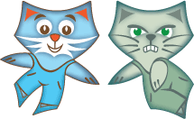 joyful cats & cranky cats tilings