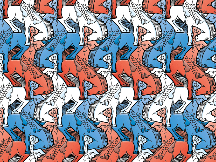 horse and cowboy tessellation