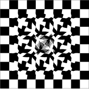 chessboard with birds tessellation