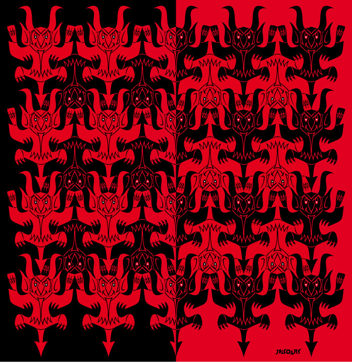 red & black devils tessellation