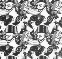 Lithographie d'Escher 8 Têtes