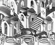 Lithographie d'Escher Concave et Convexe