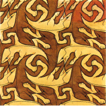 Dessin d'Escher Lézards