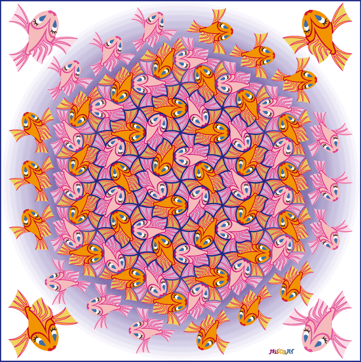 non-periodic hexagon fishes