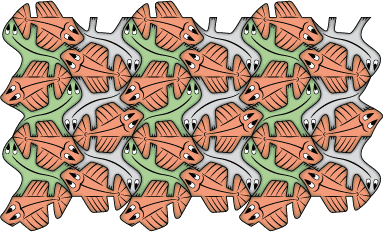 fishes and lizards tessellation