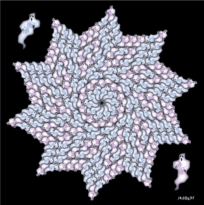 non-periodic ghosts tessellation