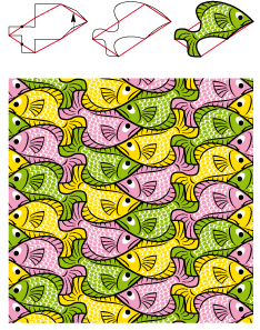 fishes upside down right way up tessellation